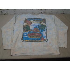 Vintag 90se Ron Jon Surf Shop Pullover Sweatshirt Mens M Tie Dye Made in USA